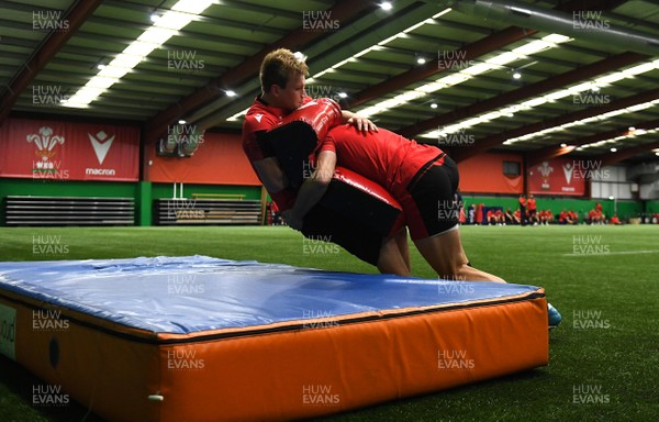 121020 -  Nick Tompkins and Jonah Holmes during the first day of camp for the Welsh rugby squad