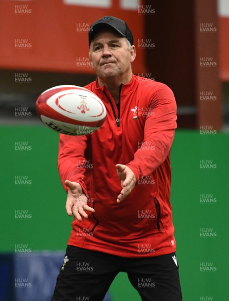 121020 -  Wayne Pivac during the first day of camp for the Welsh rugby squad