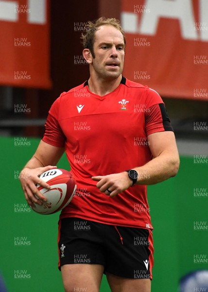 121020 -  Alun Wyn Jones during the first day of camp for the Welsh rugby squad