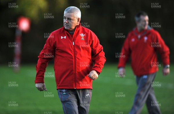 121113 - Wales Rugby Training -Warren Gatland during training