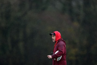 121125 - Wales Rugby Training in the week leading up to their game against Japan - Danny Wilson, Assistant Coach during training