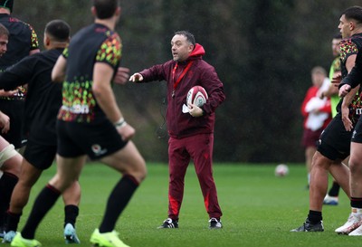 121125 - Wales Rugby Training in the week leading up to their game against Japan - Matt Sherratt, Attack Coach during training