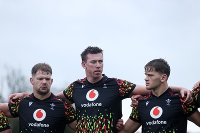 121125 - Wales Rugby Training in the week leading up to their game against Japan - Olly Cracknell, Adam Beard and Alex Mann