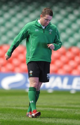 13.02.09 - Wales Rugby Training - Shane Williams during his fitness test ahead of Wales' game with England. 