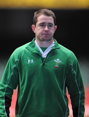 13.02.09 - Wales Rugby Training - Shane Williams during his fitness test ahead of Wales' game with England. 