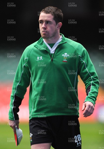 13.02.09 - Wales Rugby Training - Shane Williams during his fitness test ahead of Wales' game with England. 