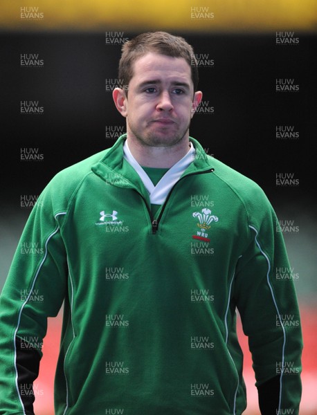 13.02.09 - Wales Rugby Training - Shane Williams during his fitness test ahead of Wales' game with England. 