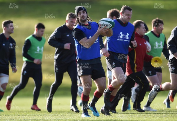 130218 - Wales Rugby Training - Josh Navidi during training