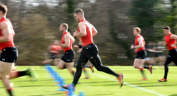 130219 - Wales Rugby Training - George North during training
