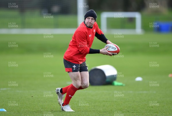130220 - Wales Rugby Training - Hadleigh Parkes during training