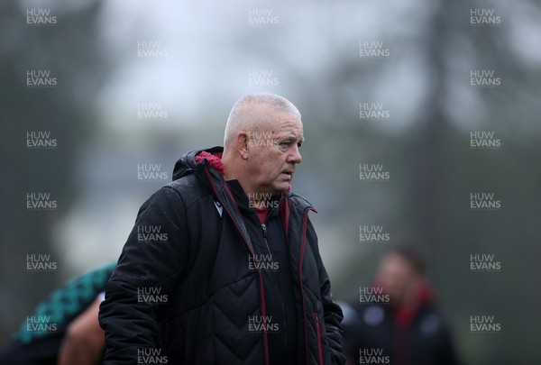 130224 - Wales Rugby Training at the Vale Resort - Warren Gatland, Head Coach during training