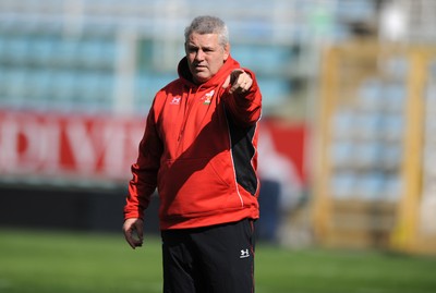 13.03.09 - Wales Rugby Training - Wales head coach, Warren Gatland during training. 