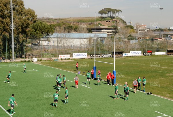 13.03.09 - Wales Rugby Training - The Welsh rugby team during training at Capitolina rugby club in Rome, Italy. 