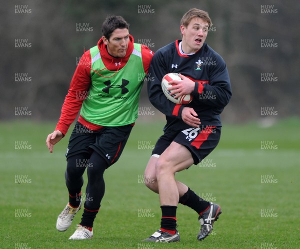 130312 - Wales Rugby Training -Jonathan Davies during training