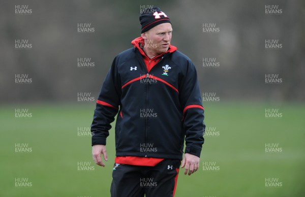 130312 - Wales Rugby Training -Wales kicking coach Neil Jenkins during training