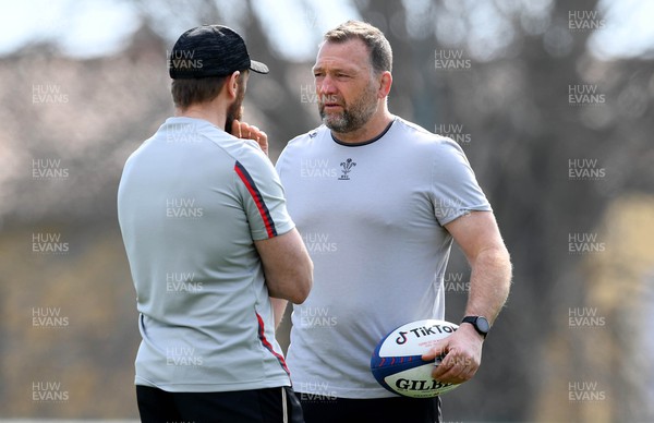 130323 - Wales Rugby Training - Mike Forshaw and Jonathan Humphreys during training