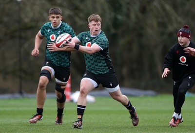 130324 - Wales Rugby Training ahead of their final game against Italy - Evan Lloyd during training