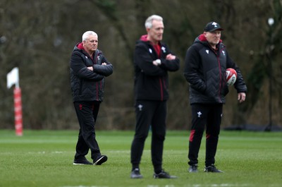 130324 - Wales Rugby Training ahead of their final game against Italy - Warren Gatland, Head Coach during training