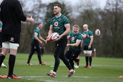 130324 - Wales Rugby Training ahead of their final game against Italy - Tomos Williams during training