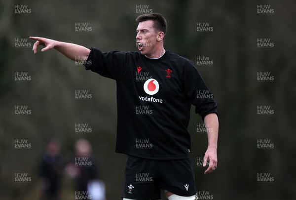 130324 - Wales Rugby Training ahead of their final game against Italy - Adam Beard during training
