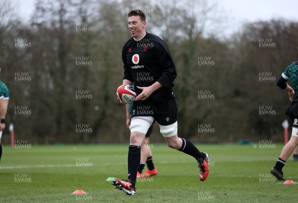 130324 - Wales Rugby Training ahead of their final game against Italy - Adam Beard during training