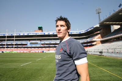 13.06.08 Wales rugby in South Africa... James Hook looks at Loftus Versfeld ground  in Pretoria .  