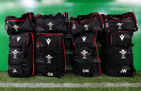 130622 - Wales Rugby Training - Wales players kit bags during the first day of camp