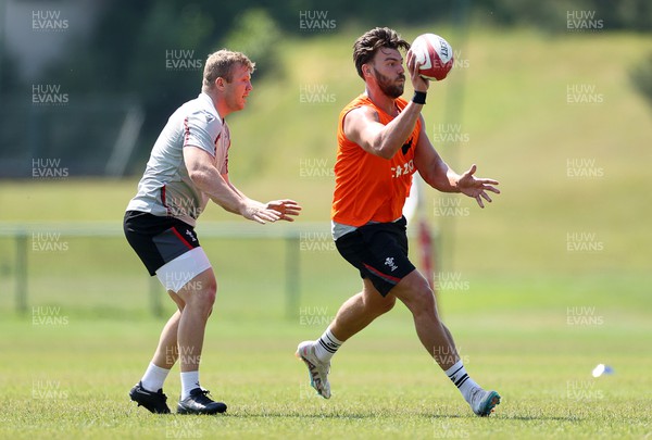 130623 - Wales Rugby Training - Keiran Williams and Johnny Williams during training