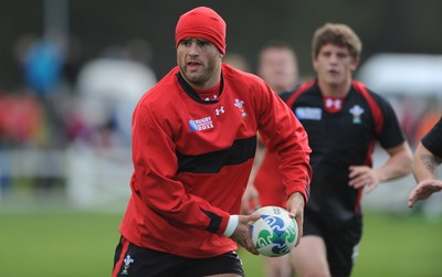13.09.11 - Wales Rugby Training - Jamie Roberts during training. 