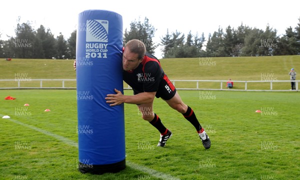 13.09.11 - Wales Rugby Training - Gethin Jenkins during training. 