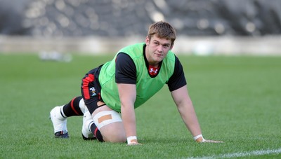 13.10.11 - Wales Rugby Training - Dan Lydiate during training. 
