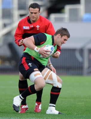 13.10.11 - Wales Rugby Training - Dan Lydiate during training. 