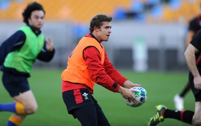 13.10.11 - Wales Rugby Training - Leigh Halfpenny during training. 