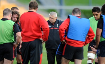 13.10.11 - Wales Rugby Training - Wales head coach Warren Gatland during training. 
