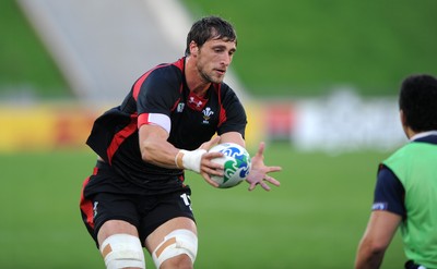 13.10.11 - Wales Rugby Training - Luke Charteris during training. 