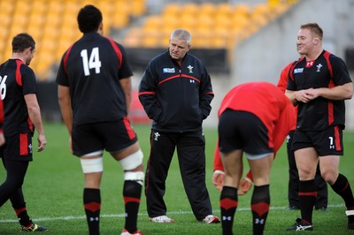 13.10.11 - Wales Rugby Training - Wales head coach Warren Gatland during training. 