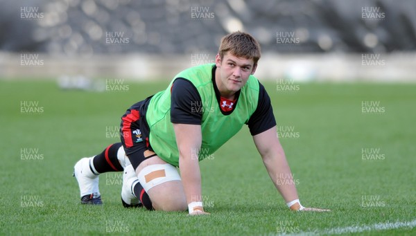 13.10.11 - Wales Rugby Training - Dan Lydiate during training. 