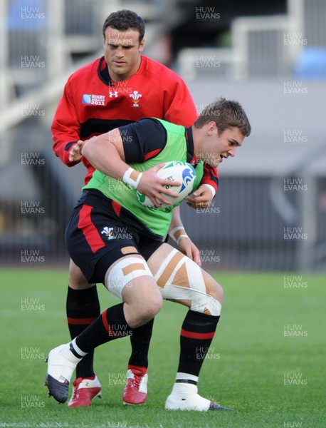 13.10.11 - Wales Rugby Training - Dan Lydiate during training. 