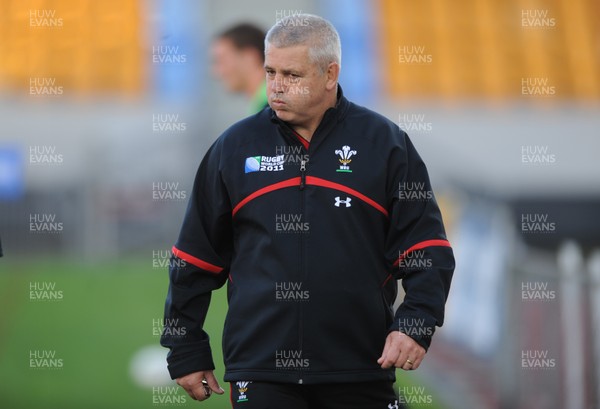 13.10.11 - Wales Rugby Training - Wales head coach Warren Gatland during training. 