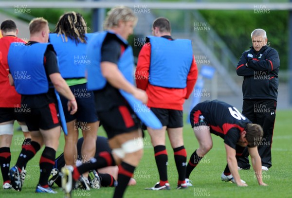 13.10.11 - Wales Rugby Training - Wales head coach Warren Gatland during training. 