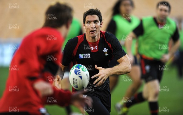 13.10.11 - Wales Rugby Training - James Hook during training. 