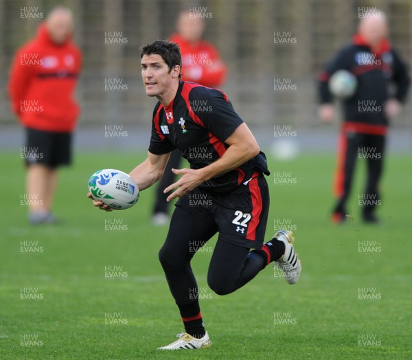 13.10.11 - Wales Rugby Training - James Hook during training. 