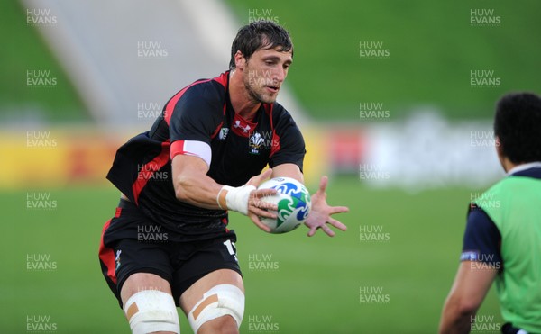 13.10.11 - Wales Rugby Training - Luke Charteris during training. 