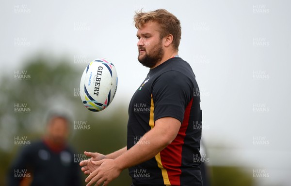 131015 - Wales Rugby Training -Tomas Francis during training