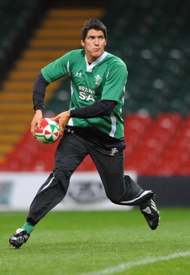 13.11.08 - Wales Rugby Training - James Hook in action during training. 