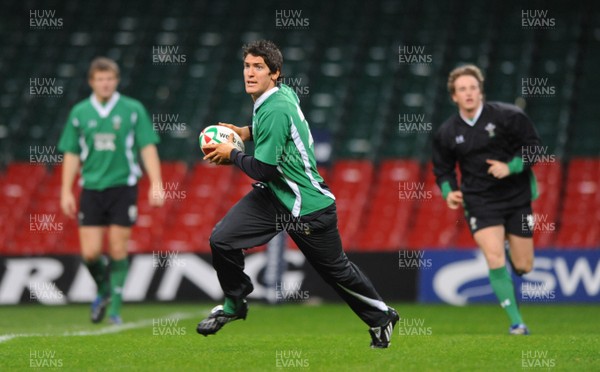 13.11.08 - Wales Rugby Training - James Hook in action during training. 
