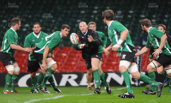 13.11.08 - Wales Rugby Training - John Yapp in action during training. 