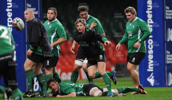 13.11.08 - Wales Rugby Training - Martin Roberts in action during training. 