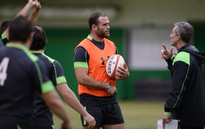 131114 - Wales Rugby Training -Jamie Roberts during training