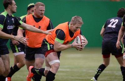 131114 - Wales Rugby Training -Bradley Davies during training